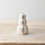 White Ceramic 'Boo' Pumpkin Stack Halloween Decoration, thumbnail 1 of 2