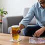 Personalised Cricket Ball Beer Glass, thumbnail 1 of 7