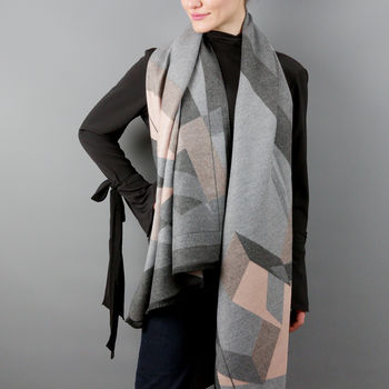 Personalised Cashmere Blend Geometry Shawl, 6 of 11