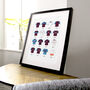 West Ham Classic Retro Football Kits Team Print, thumbnail 2 of 4
