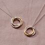 Personalised Textured Mixed Gold Russian Ring Necklace, thumbnail 5 of 7