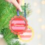 Personalised Scalloped Name Christmas Tree Decoration, thumbnail 1 of 5