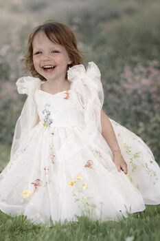 Athena ~ Ivory White Party Or Flower Girl Dress, 9 of 9