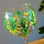 Golden Lantern Lily Hand Painted Gin Glass, thumbnail 4 of 7