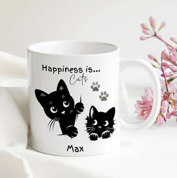 Personalised Peeking Cats Mug, 3 of 5
