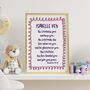 Personalised Colourful Baby Blessing Print With Handwritten Scripture, thumbnail 7 of 7