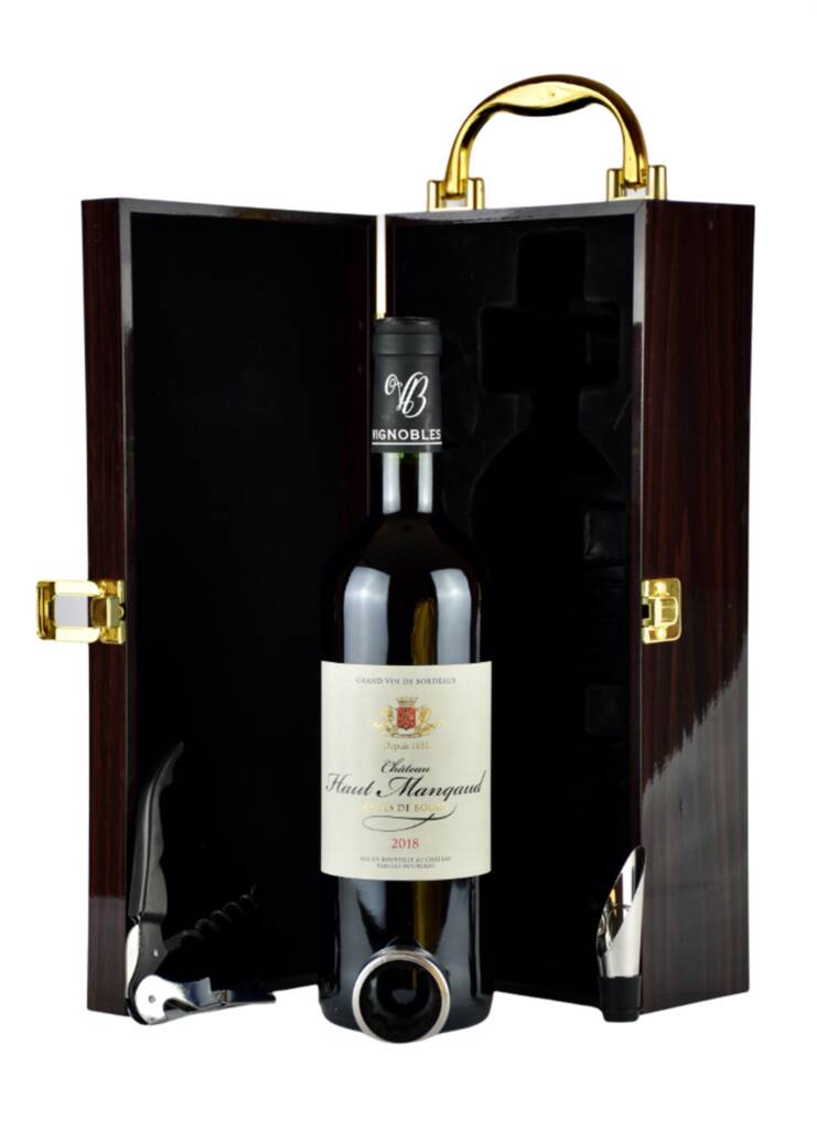 Wine Gift Box Chateau Haut Mangaud 2018 Bordeaux, 1 of 2