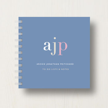 Personalised Monogram Initials Small Notebook, 6 of 10