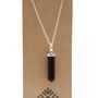 Gemstone Classic Point Pendant Black Agate, thumbnail 7 of 8