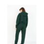 Dark Green Oversized 100% Cotton Loungewear Set, thumbnail 2 of 4