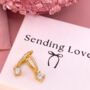 Solitaire Drop Hoop Earrings Christmas Gift For Her, thumbnail 6 of 9