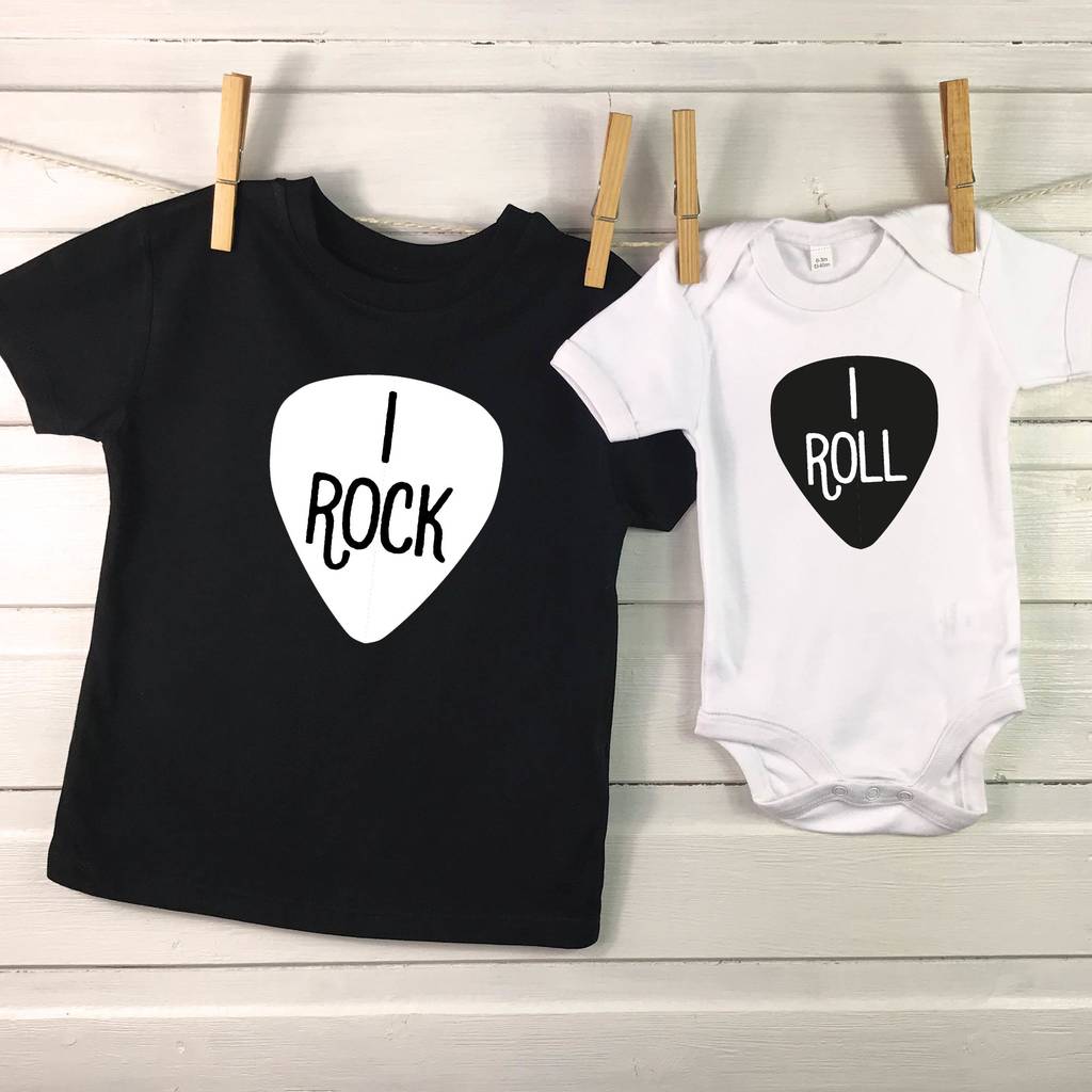 rock and roll t shirt and babygrow set by lovetree design