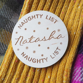 Personalised Naughty List And Nice List Christmas Badge, 2 of 5