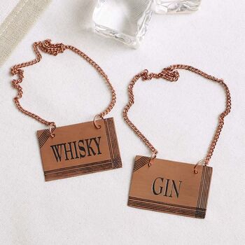 Luxury Engraved Decanter Tag, 3 of 6