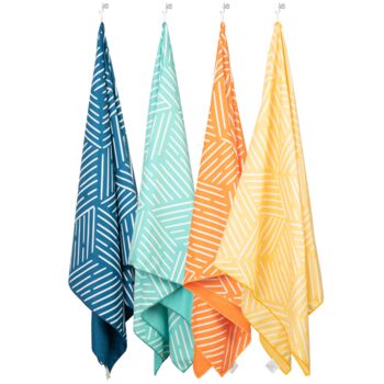 Ocean Teal Quick Dry Beach Towel 100% Recycled, 12 of 12