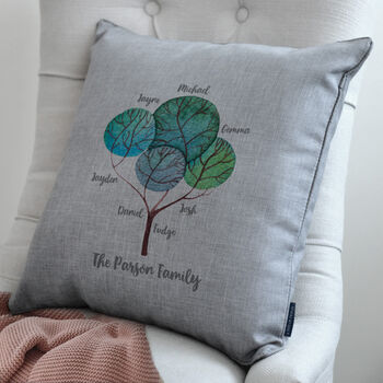 Personalised Modern Family Tree Cushion, 2 of 5