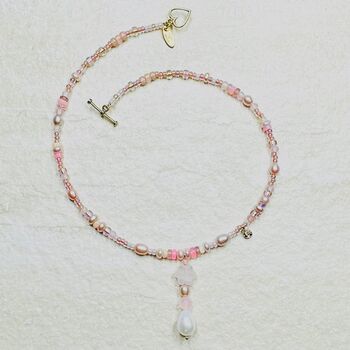 'Angel' Opal, Quartz And Pearl Necklace, 5 of 10