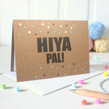 Personalised Hello Card With Gold Dots, 4 of 7