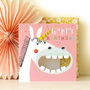 Laser Cut Unicorn Birthday Card, thumbnail 3 of 5