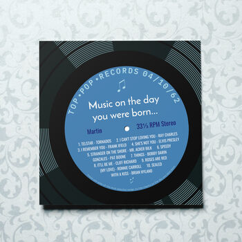 Personalised Birthday Card Day You Were Born Music, 5 of 12