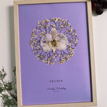 Pressed Purple Orchid Framed Art, 2 of 5