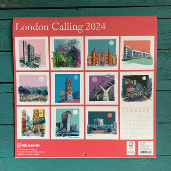 London Illustrated Locations 2024 Calendar, 12 of 12