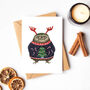 Grumpy Owl Christmas Cards, thumbnail 5 of 8