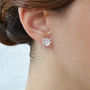 Sterling Silver Cosmos Flower Studs, thumbnail 5 of 6