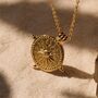 Sun Compass 18 K Gold Plated Unisex Necklace, thumbnail 4 of 5