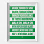 Celtic 'You'll Never Walk Alone' Football Song Print, thumbnail 1 of 3