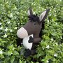 Pure Wool Donkey Soft Toy Large Handmade And Personalised, thumbnail 1 of 7