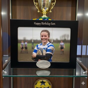 Personalised Rugby Ball Photo Frame, 2 of 8