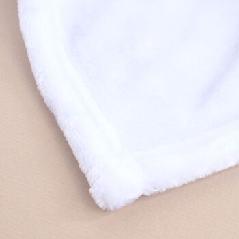 Personalised White Plush Elephant Baby Comforter, 7 of 8
