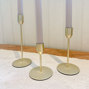 Gold Candle Sticks – Set Of Three, 5 of 5