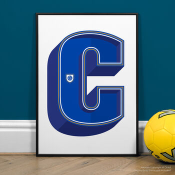 Chelsea, A To Z Football Prints And Posters, 3 of 6
