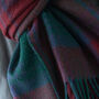 Merino Lambswool Check 30cm Wide Scarves, thumbnail 6 of 10