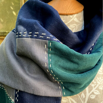 Handmade Scarf With Hand Stitch Design, 3 of 4