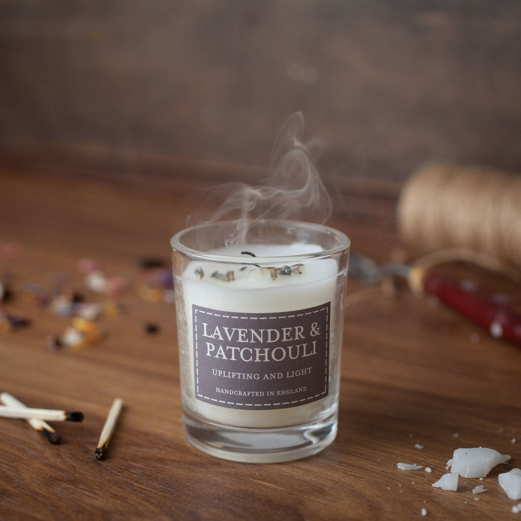 Scented Glass Candles With Petals 20 Hour Burn Time By The Country