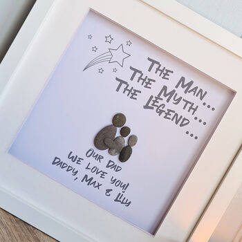 'The Legend' Personalised Father's Day Pebble Artwork, 2 of 2