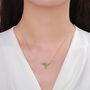Sterling Silver Green Enamel Lunar Moth Pendant Necklace, thumbnail 2 of 11