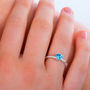 I Love You Heart Shaped Woodland Gemstone Ring, thumbnail 2 of 6