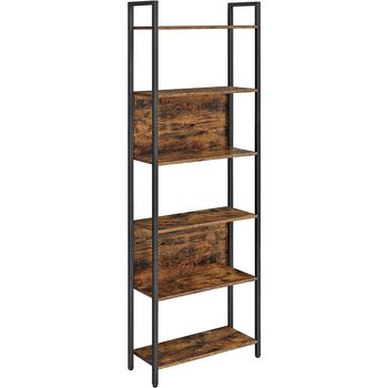 Six Tier Bookshelf Shelf Unit Storage Organiser Rack, 9 of 10
