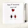 Personalised 40th Wedding Anniversary Card Ruby, thumbnail 2 of 4