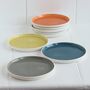 Colourful Handmade Porcelain Tea Plate, thumbnail 2 of 12