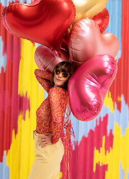 Pink Heart Foil Balloon, 4 of 4