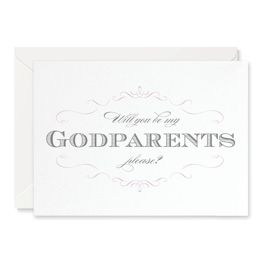 Olivia 'Will You Be My Godparents?' Card, 1 of 4