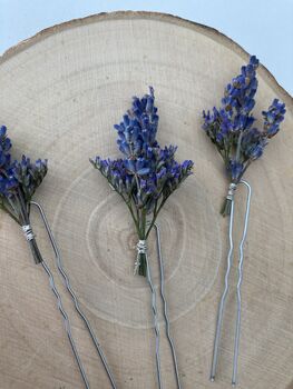 Dried Lavender Flower Hair Pins, 7 of 8