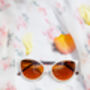 Cream Delicate Large Cat Eye Sunglasses, thumbnail 6 of 6