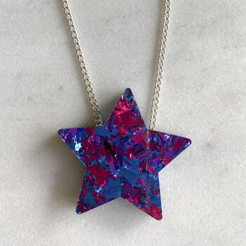 Colour Pop Confetti Star Necklace, 4 of 6