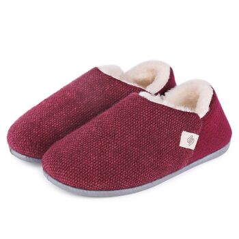 Women's Closed Back Slippers In Berry, 10 of 11